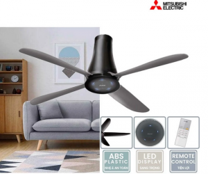 Quạt trần Mitsubishi 5 cánh C56-RW5 CY-GY Đen Xám Quạt trần Mitsubishi 5 cánh C56-RW5 CY-GY Đen Xám